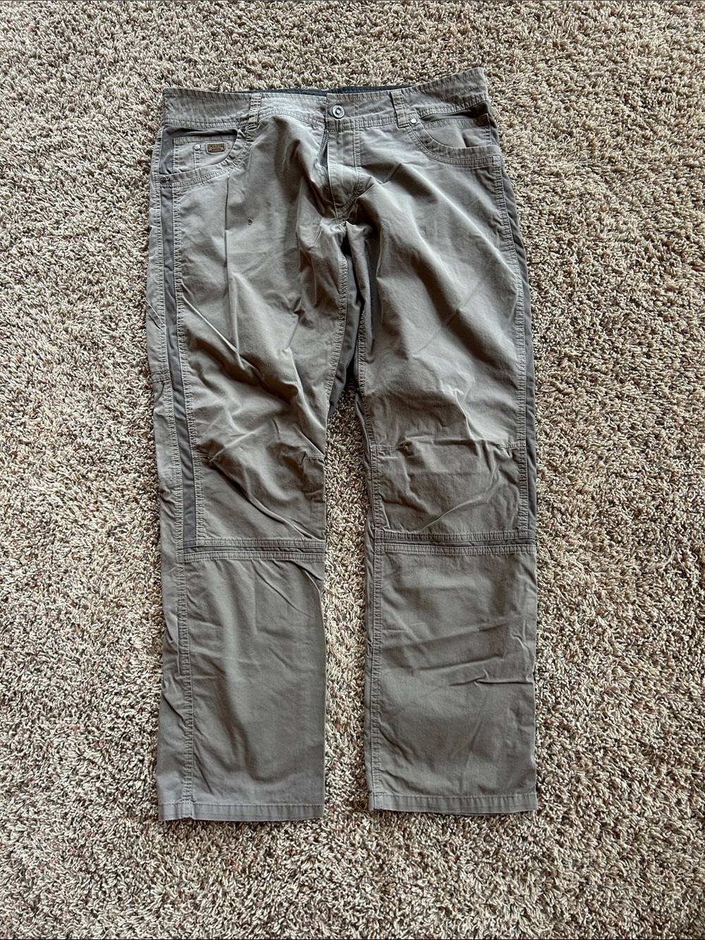 Kuhl brand Men's Casual Straight-Leg Pants in khakis size 38x32
